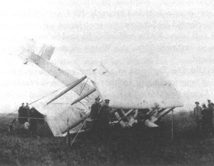 Alcock and Brown landing in Ireland, 1919.