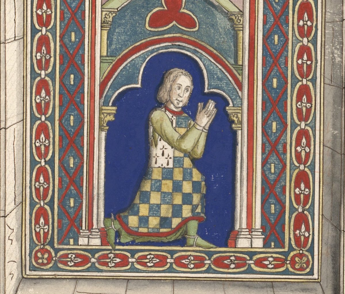 An 1898 illustration of Arthur of Brittany as he appears in the stained glass window of Chartres Cathedral. Bibliothèque nationale de France. Public Domain. An 1898 illustration of Arthur of Brittany as he appears in the stained glass window of Chartres Cathedral. Bibliothèque nationale de France. Public Domain.
