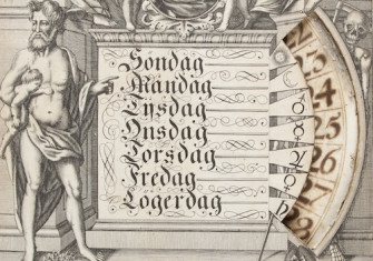 A Swedish ‘perpetual calendar’ created the year Sweden began its transition towards the Gregorian system, c. 1700. Andersson, Fredrik, Skokloster Castle/SHM (CC BY 4.0).