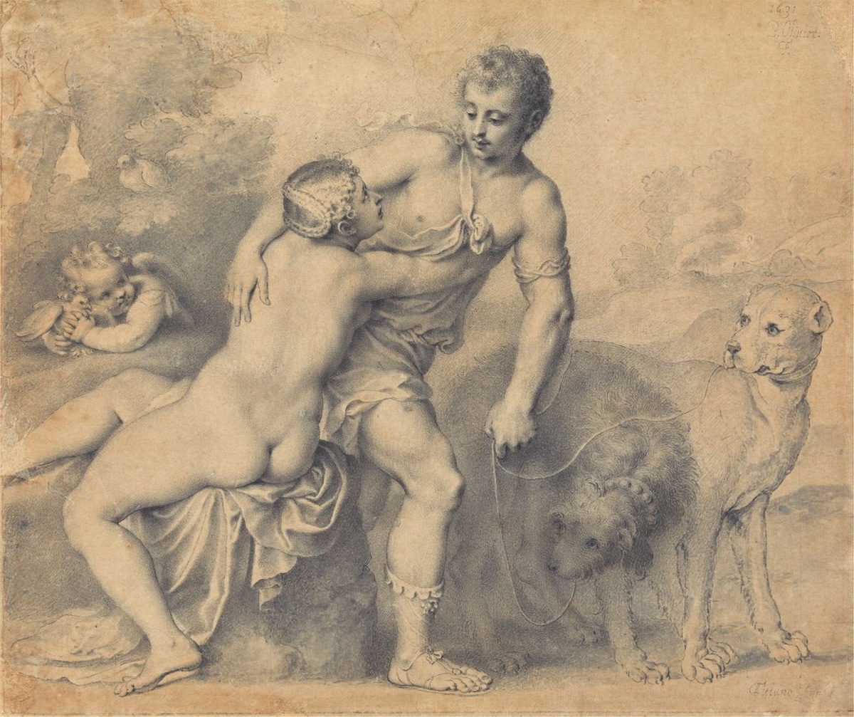 ‘Venus and Adonis’, by Peter Oliver, c. 1631. Yale Center for British Art, Paul Mellon Collection. Public Domain. ‘Venus and Adonis’, by Peter Oliver, c. 1631. Yale Center for British Art, Paul Mellon Collection. Public Domain.